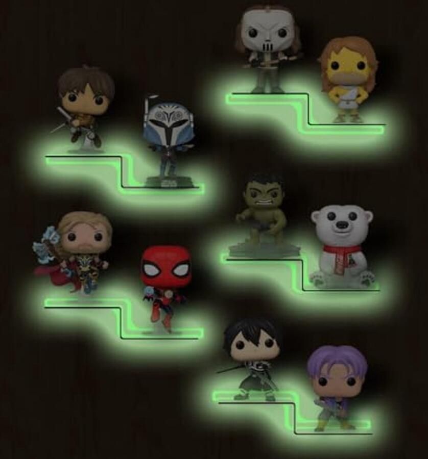 5 stuks kleine acryl zwevende wandplanken voor verzamelobjecten zelfklevende 7 inch displayplanken