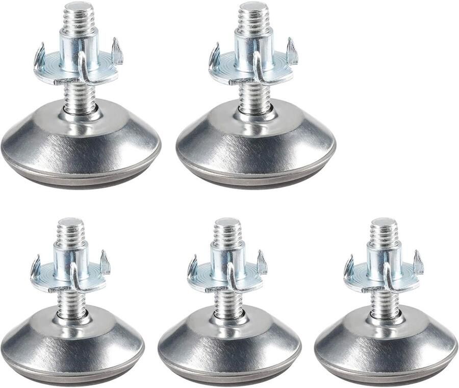 5 stuks Metalen meubelpoten Ronde meubelpoot beschermers Meubelbeschermer Meubeltafelpoten Tafelonderdeel Vloer Beschermen Silver