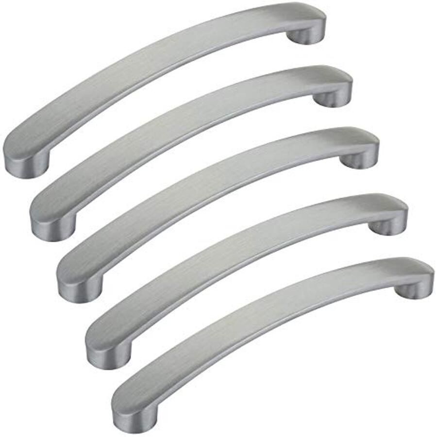5 Stuks Meubelgreep 160 mm Inox Look Kastgreep voor Keukens en Meubels