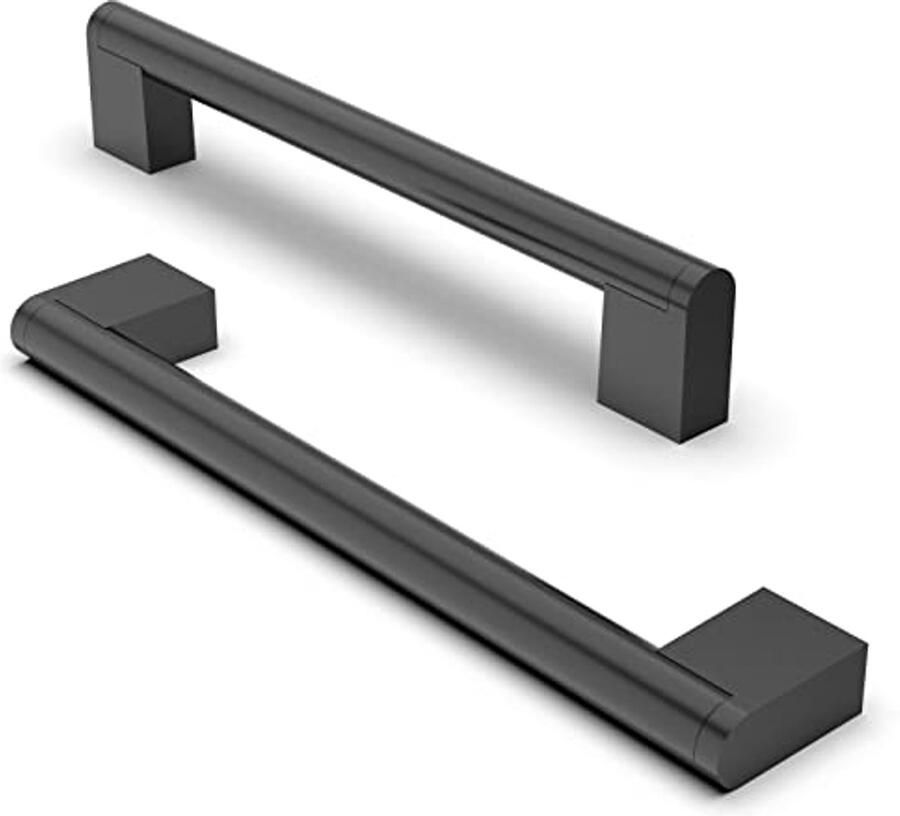 5 Stuks Meubelgrepen 160 mm Roestvrij Staal Mat Zwart Kastgrepen voor Keuken en Badkamer