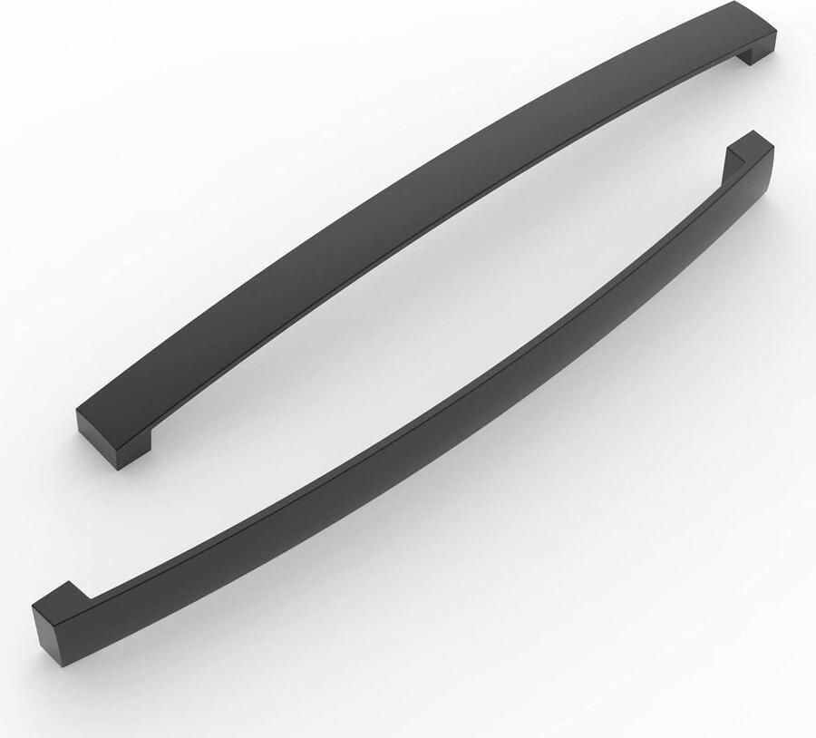 Meubelgrepen 5 stuks Boorgatafstand 256 mm Stanggreep Kastboog Keukengreep Keukenkastdeur Slaapkamer Ladekast Badkamer Mat Zwart