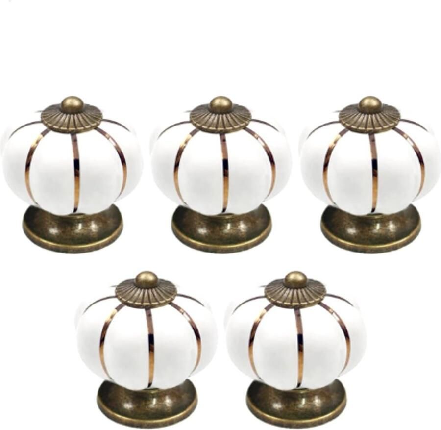 5 stuks Meubelknop Kastknoppen keramiek wit 35*35*38 mm Deurknoppen voor kasten Meubelbeslag Eenvoudig te installeren Duurzaam en elegant