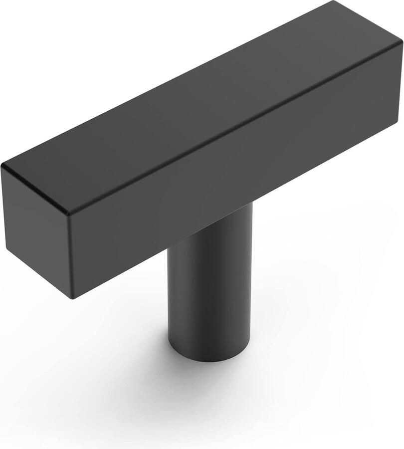 5 Stuks Meubelknoppen Roestvrij Staal Zwarte Lade en Kast Knoppen voor Dressoirs en Deuren