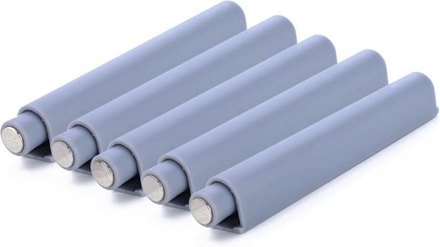 5 stuks push-to-open systeem demper buffer kunststof touch push lock met magnetische sluiting voor kasten kastdeur meubels (magnetische kop)