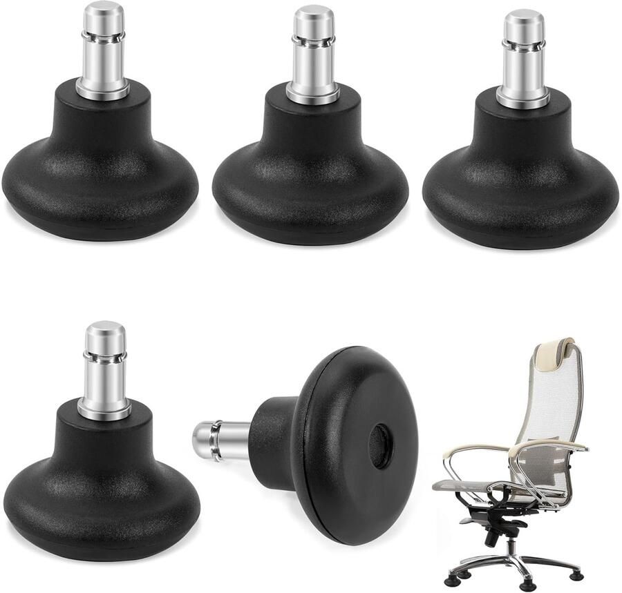 5 stuks Ronde meubelpoot beschermers Meubelbeschermer vloerbeschermers kunststof stoelpootdoppen Stoelpoot Beschermers Stoelpoot Doppen zwart