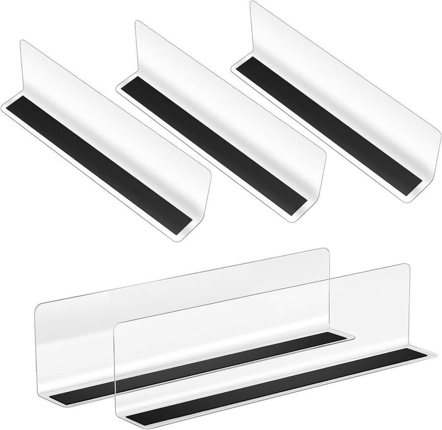 5 stuks transparante plankverdelers Magnetische scheider voor kasten Organizer voor slaapkamer en keuken organiseren