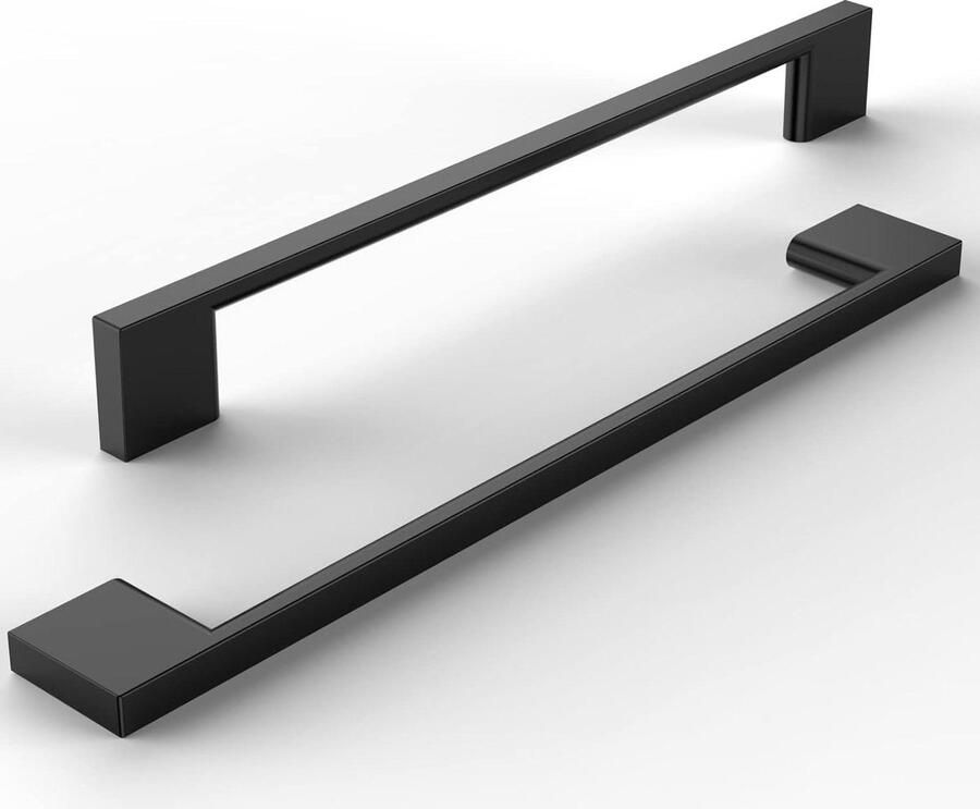 5 stuks zwarte meubel grepen 192 mm gatafstand mat zwart roestvrij staal cabinet handle black