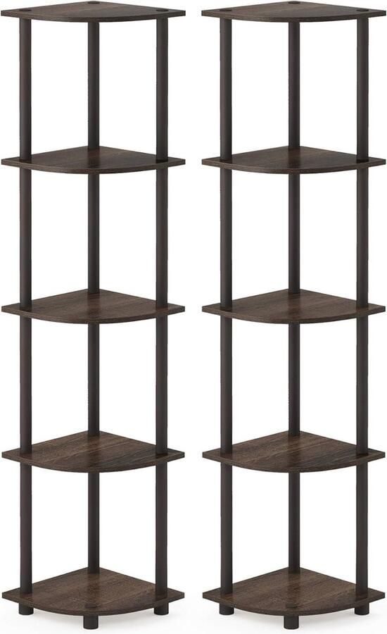 5-traps multifunctionele hoekdisplay voor opbergruimte in hout