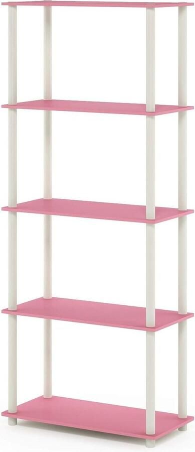 5-traps multifunctionele plank boekenkast opbergrek roze wit moderne stijl 599 x 1458 x 295 cm