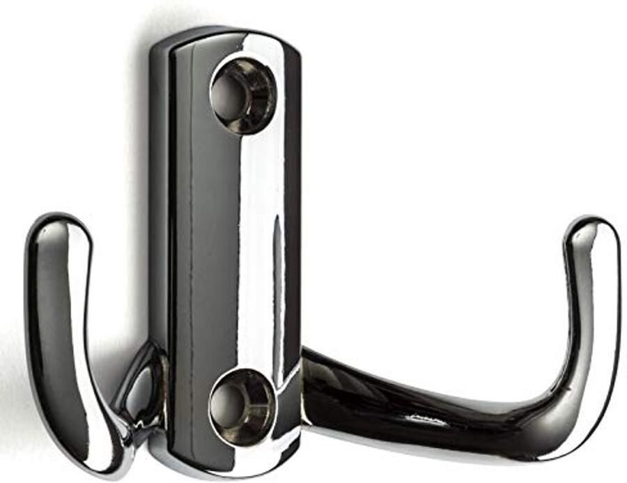 Sotech 5 stuks kapstokhaken Julie gepolijst chroom 70 x 47 mm incl. bevestigingsschroeven