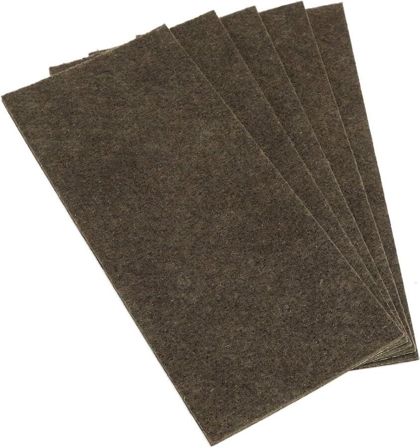 5 x zelfklevende viltplaten 80 x 180 mm bruin rechthoekig zelfklevende glijders topkwaliteit