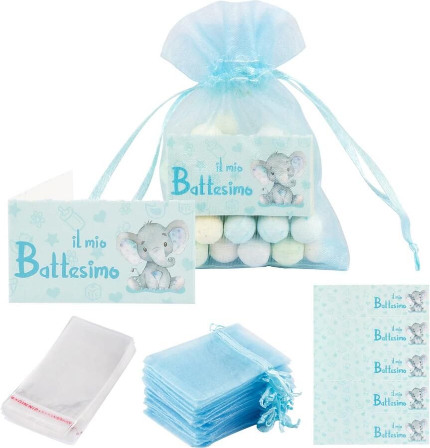 50 pieces christening bags blue 50 pcs cards My christening candy christening boxes 100 pieces gift decoration christening birth party child