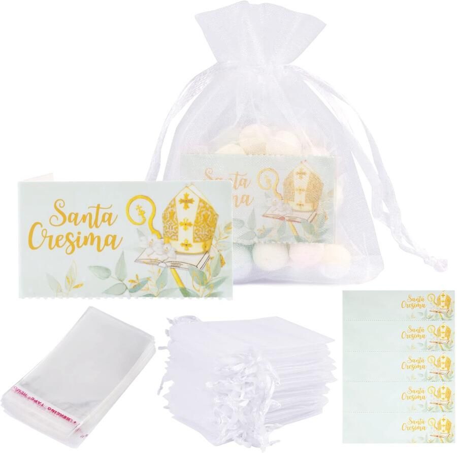 50 pieces white confection bags confect 50 pieces for confirmation 100 pieces plastic bags for confection confirmation christening first communion