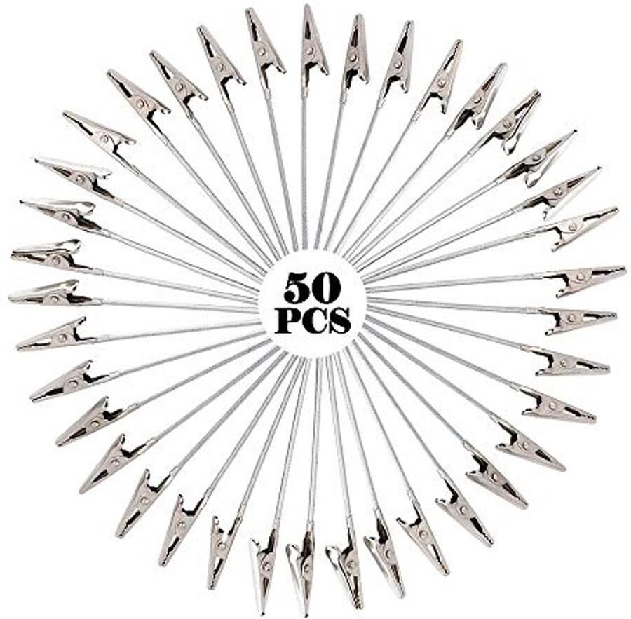50 stuks Alligator Clips voor Notities en Decoratie Krokodillenklemmen van Metaaldraad
