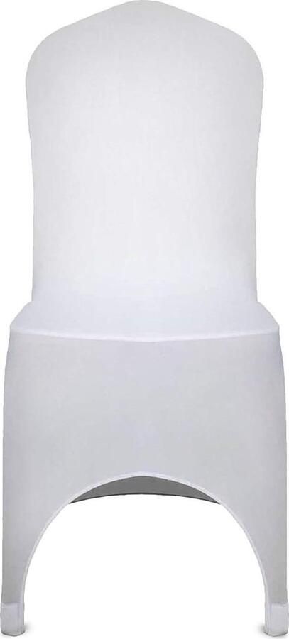 50 stuks Arcadehoezen met rugleuning Verpakking elastische stoelhoes Vestisedia moderne decoratieve blanco cap afdekking Thuis keuken tuinstoelen Stoelhoezen