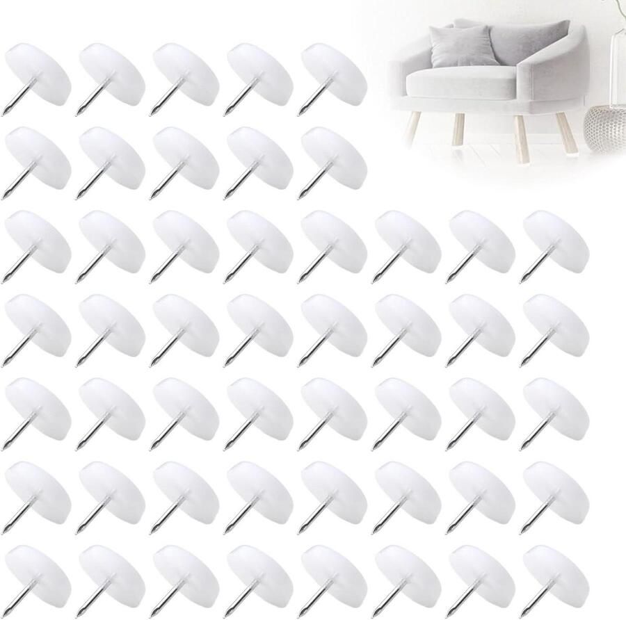50 stuks glijdende stoelglijders Geluidsdempend Stoelpoten glijders Spijkerstoel Meubelbescherming Bureaustoel Duurzaam Set van 50