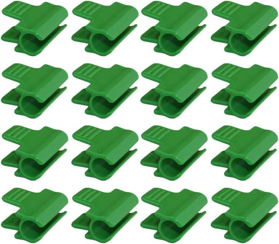 50 stuks plantenclips folie buis stabiele clips plantenklemmen broeikasclips buisbevestiging tomaten komkommers rankplanten groen 11 mm