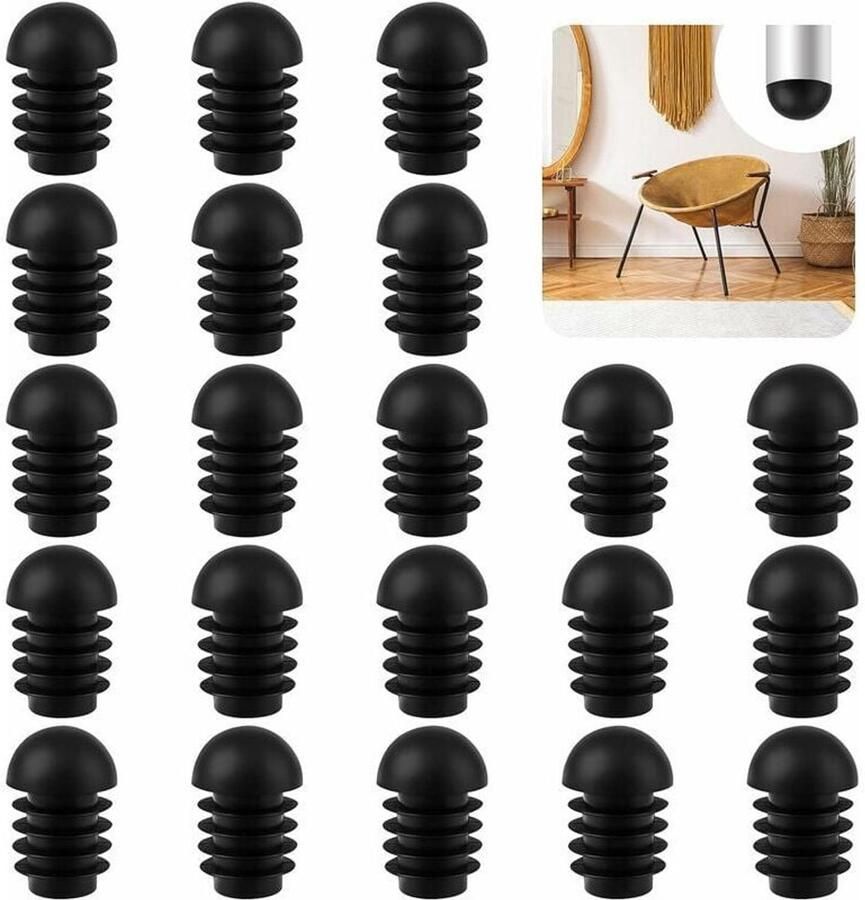 50 stuks stoelpootdoppen ronde eindkappen stoelbuisplug stoelpootbeschermer ronde inlaatdop