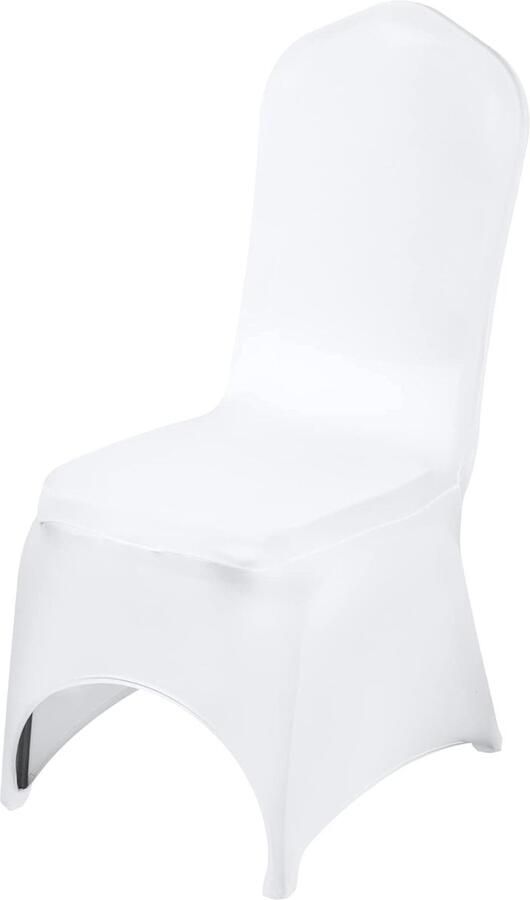 50 Stuks Witte Stoelhoezen Stretch en Wasbaar voor Bruiloften en Ceremonies