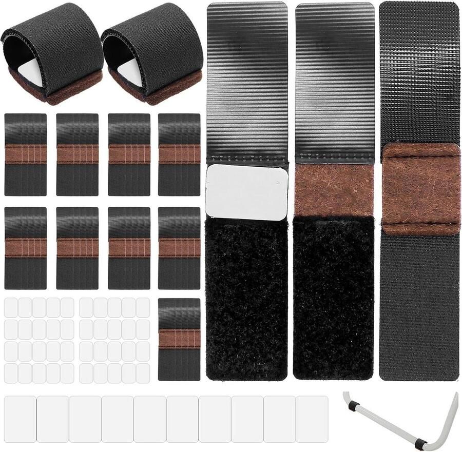 50 stuks zelfklevende meubelglijders voor stoelen Viltdoppen voor hardhouten meubels Anti-kras en geluidsdempend Piuluvor