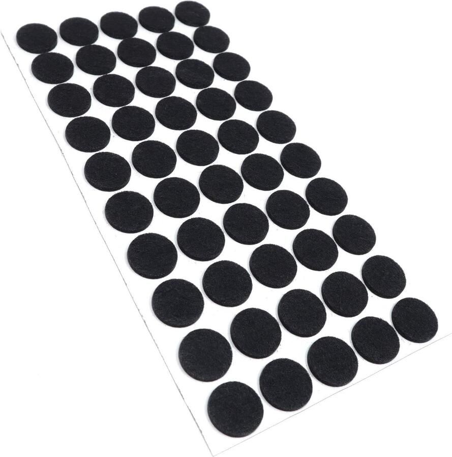 50 x Zelfklevende Viltglijders Zwart ø 22 mm Rond Meubelviltglijders met een dikte van 35 mm Meubel- en vloerbescherming