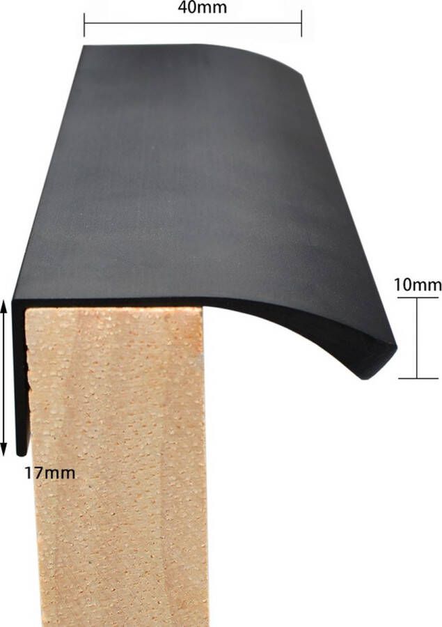 50cm Afgeronde Handgreep Mat Zwart Keukenkastjes voor Deurtjes