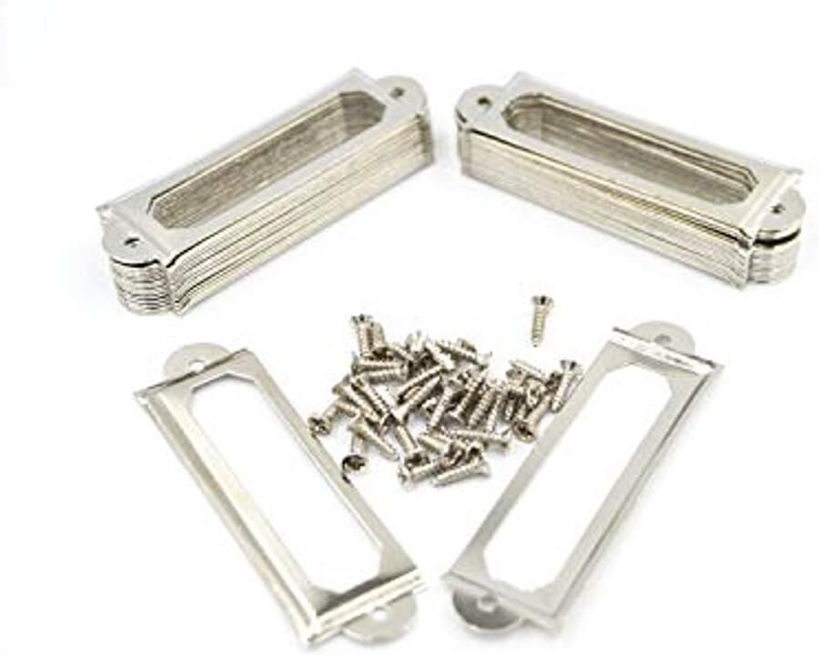 50Pack Office Labelhouders Metalen Frame voor Kasten en Lade