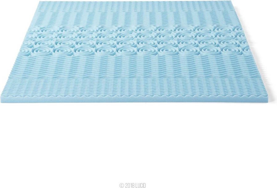 5cm matras topper met zones en verkoelend gelgeheugenschuim 120 x 190 cm