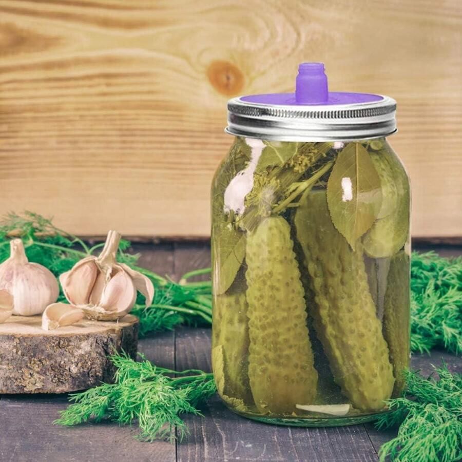5pcs Fermentation Lids Kit Foolproof Silicone Airlocks for Mason Jars Vegetables Sauerkraut
