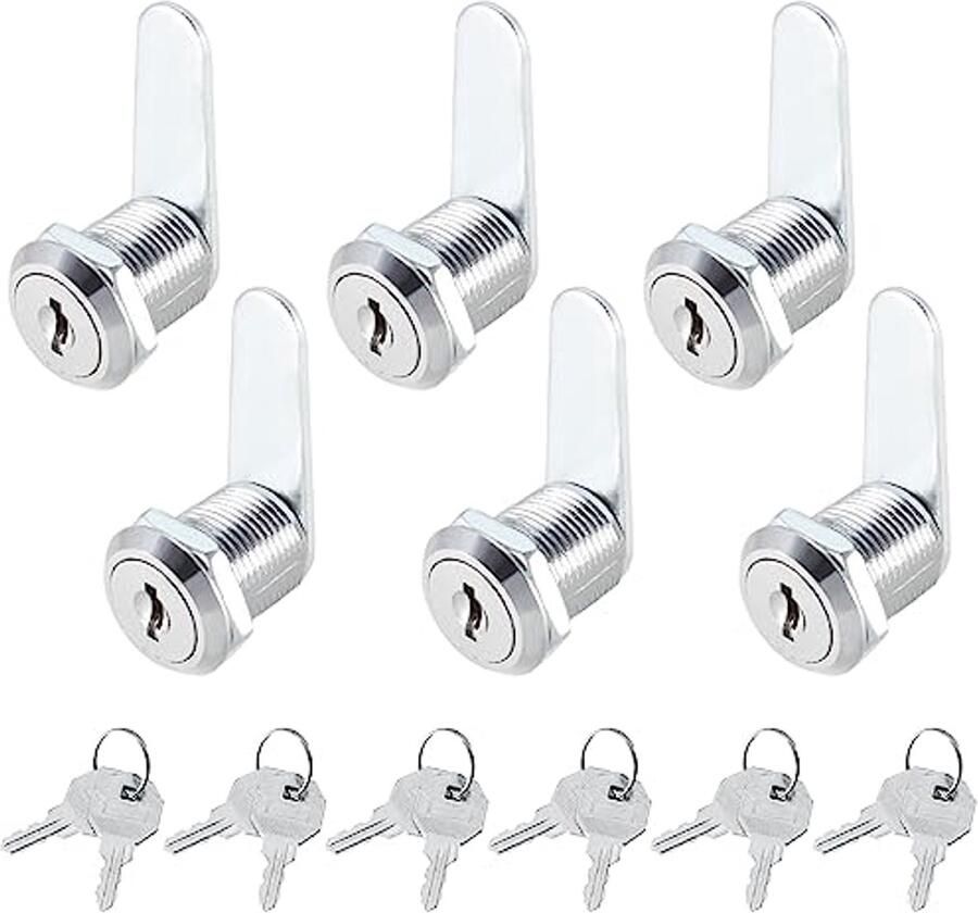 6-delig brievenbusslot met 2 sleutels Veiligheidsslot voor meubels en kasten