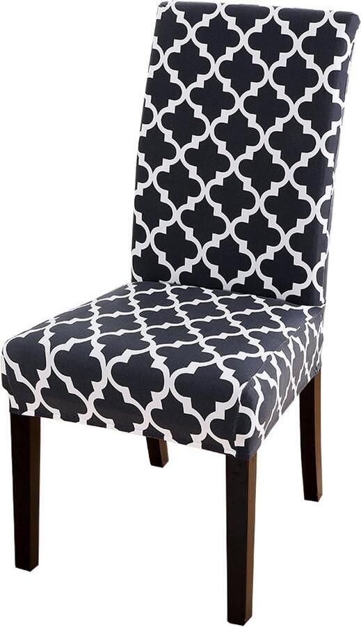 6-delige afneembare en wasbare moderne stoelhoes voor eetkamer decoratie bruidsboeket hotel restaurant Jane