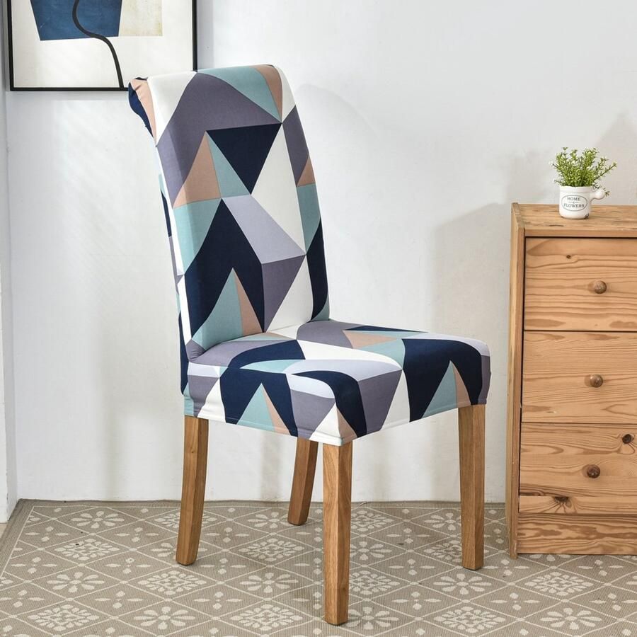 6-delige afneembare en wasbare moderne stoelhoes voor eetkamer decoratie bruidsboeket hotel restaurant Mog