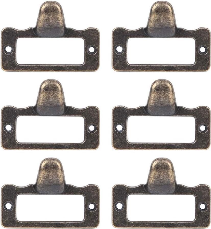 6-delige bronzen greepgrepen 4 8 × 3 6 cm Ladegrepen Vintage bronzen greepgrepen Knoppen Geschikt voor kantoor- archief- bibliotheek- medicijn- en apothekerskasten