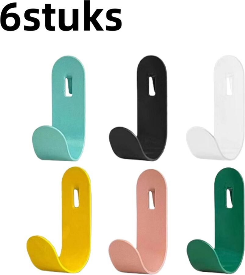 6-delige Haken Accessoires voor prikbordhaken Universele metalen magnetische plank met ronde gaten voor bureaus Gemengde kleuren