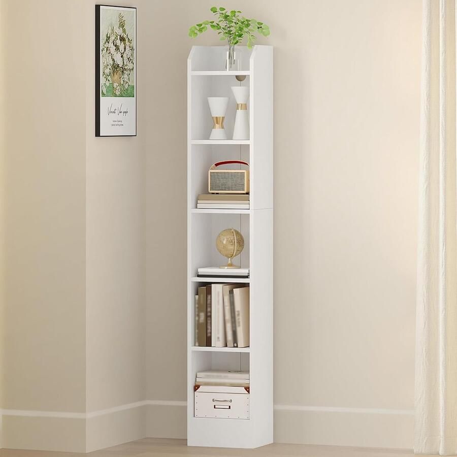 6-laags Boekenkast met Verstelbare Planken voor Woonkamer en Kantoor Minimalistisch Ontwerp