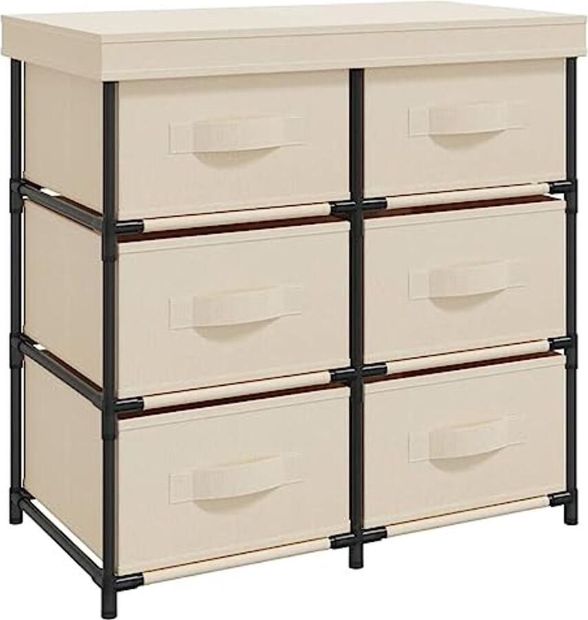 6-Laden Opbergkast Stijlvolle Opslagoplossing voor Woon- en Slaapkamer
