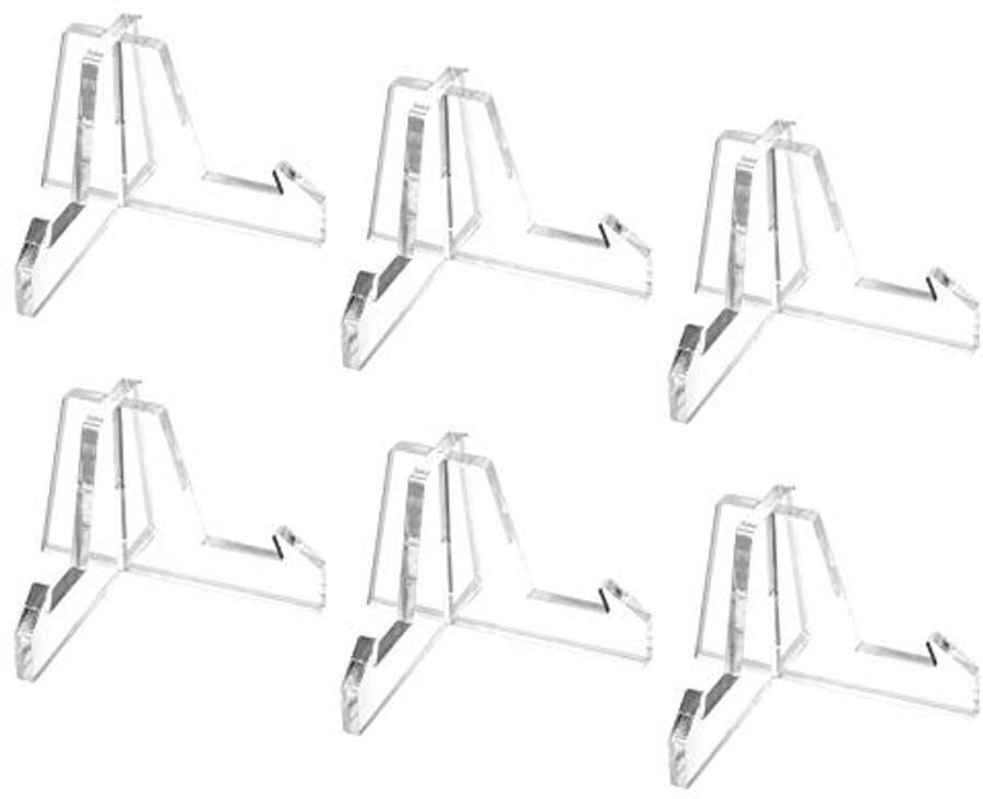 6-pack anti-slip acryl houder voor foto's en kunstwerken displaystandaard voor bureaus en tafels