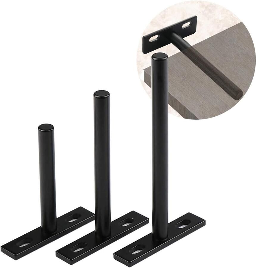 6 Pack Drijvende Plank Beugel Wandsteun Verborgen Drijvende Planken Heavy Duty Verborgen Beugels Staaf Wandmontage Hardware Brace Rekken Voor DIY Decoratie Planken