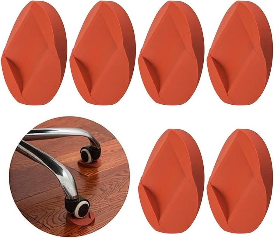 6-pack rubberen meubelonderzetters voor antislip bescherming van vloeren wielen meubels banken en bedden