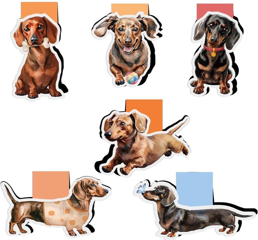 6 Pcs Magnetic Bookmarks for Kids Bookmarks Dog Bookmarks Special Gift for Kids for Party Birthday Christmas School Reading Lip