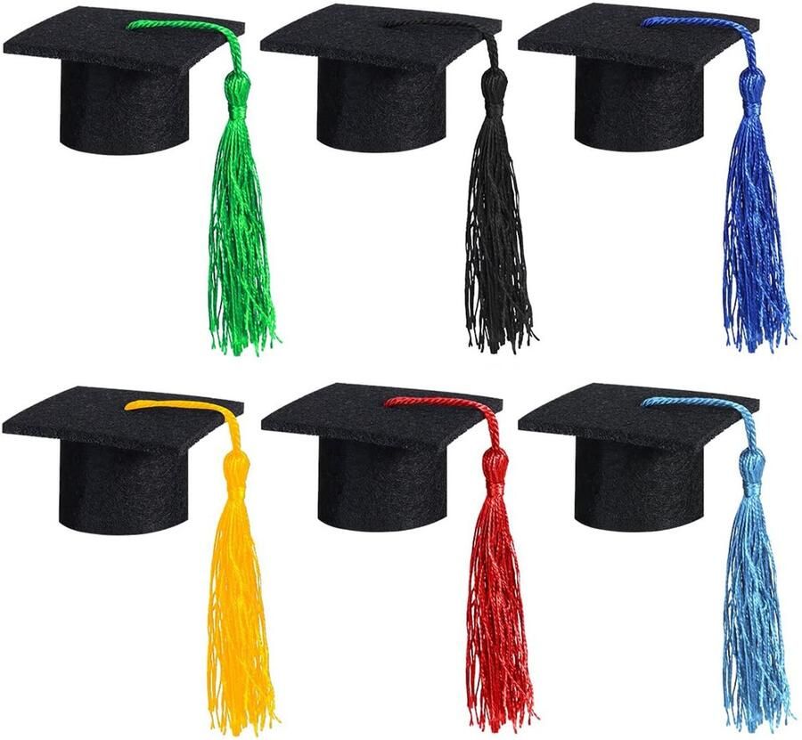 6 Piece Wine Bottle Decoration Doctor Hat Wine Bottle Cover Graduation Party Dining Table Decoration For decorating wine bottles it is the perfect decoration for graduation parties Christmas and anniversary celebrations