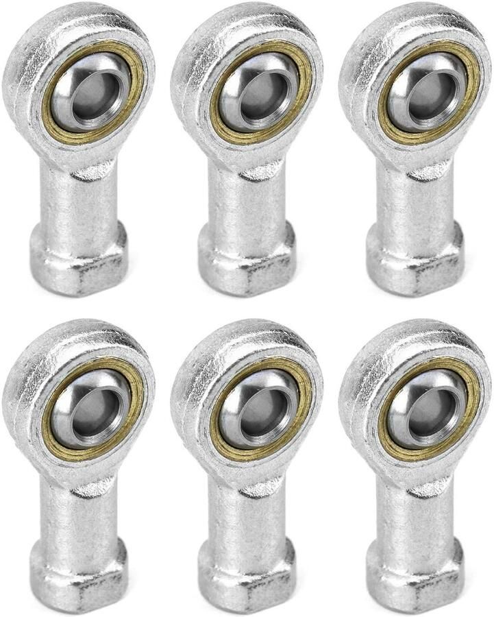6 st 8mm Rod End M8 x 1.25 Metrische Vrouwelijke Rechtse Draad Zelfsmerende voor Sferische Slider Rod Ends