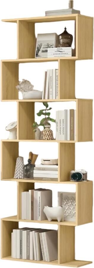 6 Stage Bookshelf Freestating Standregal Office Display Guide Brown 24cm x 70cm x 190 5 cm