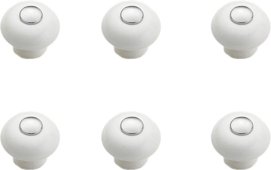 6 STKS Kast Handvat Keramische Zinklegering Kast Handvat voor Keuken Lade en Badkamerkast Deurknoppen Vervangingshandvatten voor Garderobe Deur