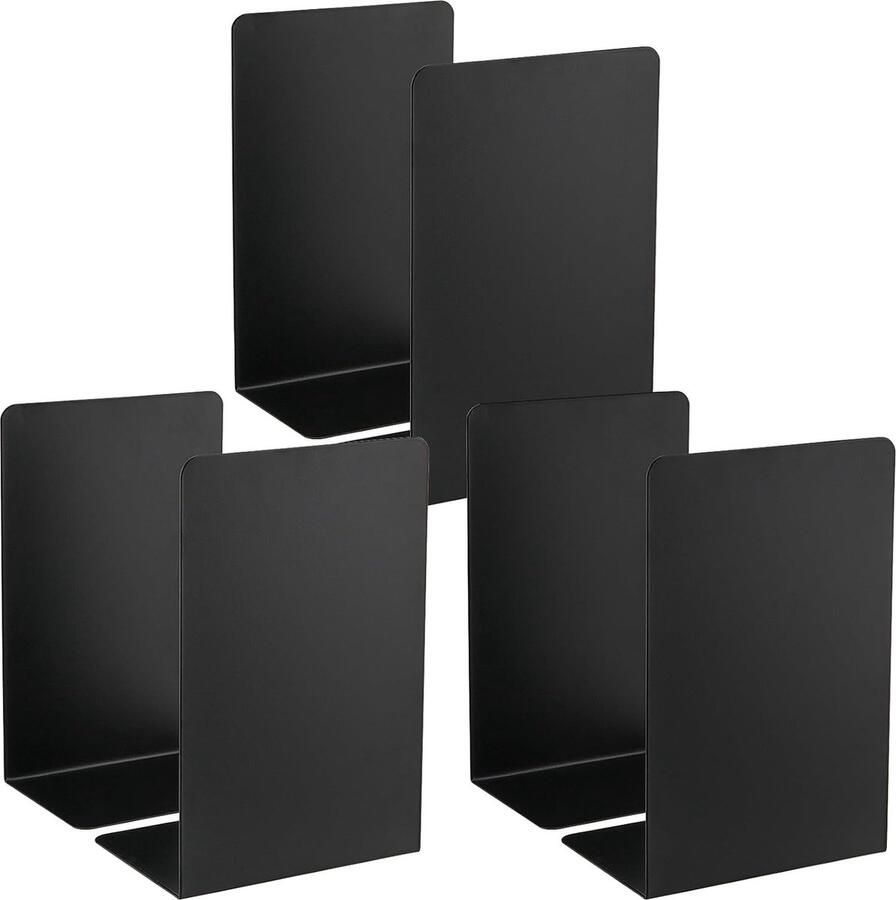 6 stuks boekensteunen metalen boekenstopper zwart boekgewichten metalen boekenhouder voor plank voor school thuis kantoor bibliotheek boekenhouder 19 5 x 13 6 x 10 5 cm