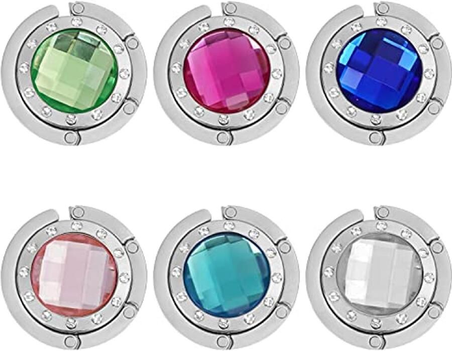 6 Stuks Draagbare Handtas Hangers Vouwen Bag Hooks voor Opslag Tafels Restaurants Kantoor Bars en Cafés