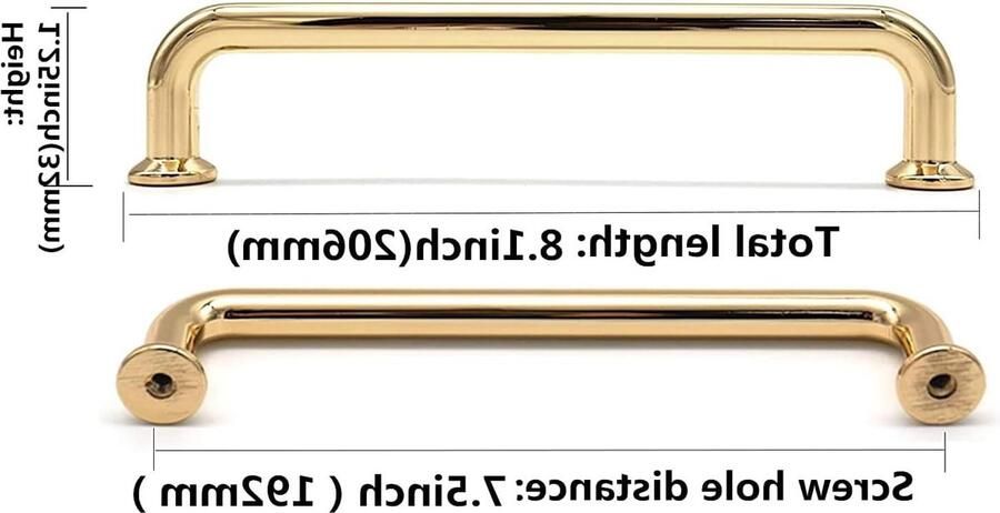 6 stuks gatafstand 192mm kastgrepen goud keukengrepen handgrepen voor kasten kastdeurgrepen keukenkasten