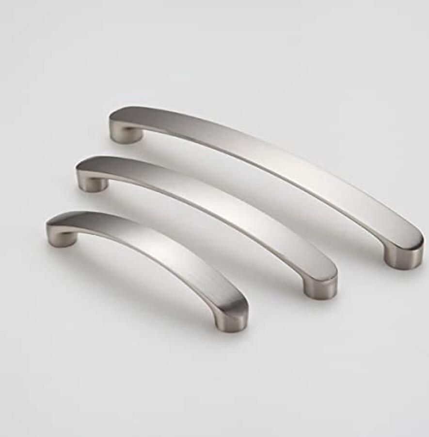 6 Stuks Geborstelde Roestvrijstalen Meubelgrepen voor Keuken en Kast