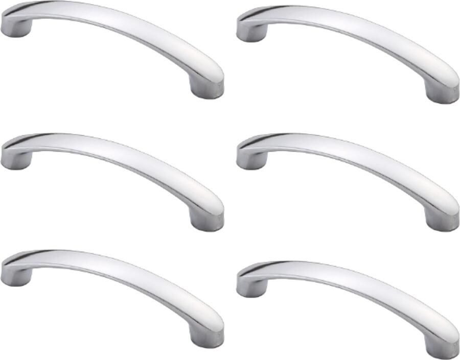 6 stuks Handgreep 175*10*26 mm Handgrepen Deurgreep Meubelbeslag metaal zilver 160mm Hartafstand Eenvoudig te installeren Kastknoppen