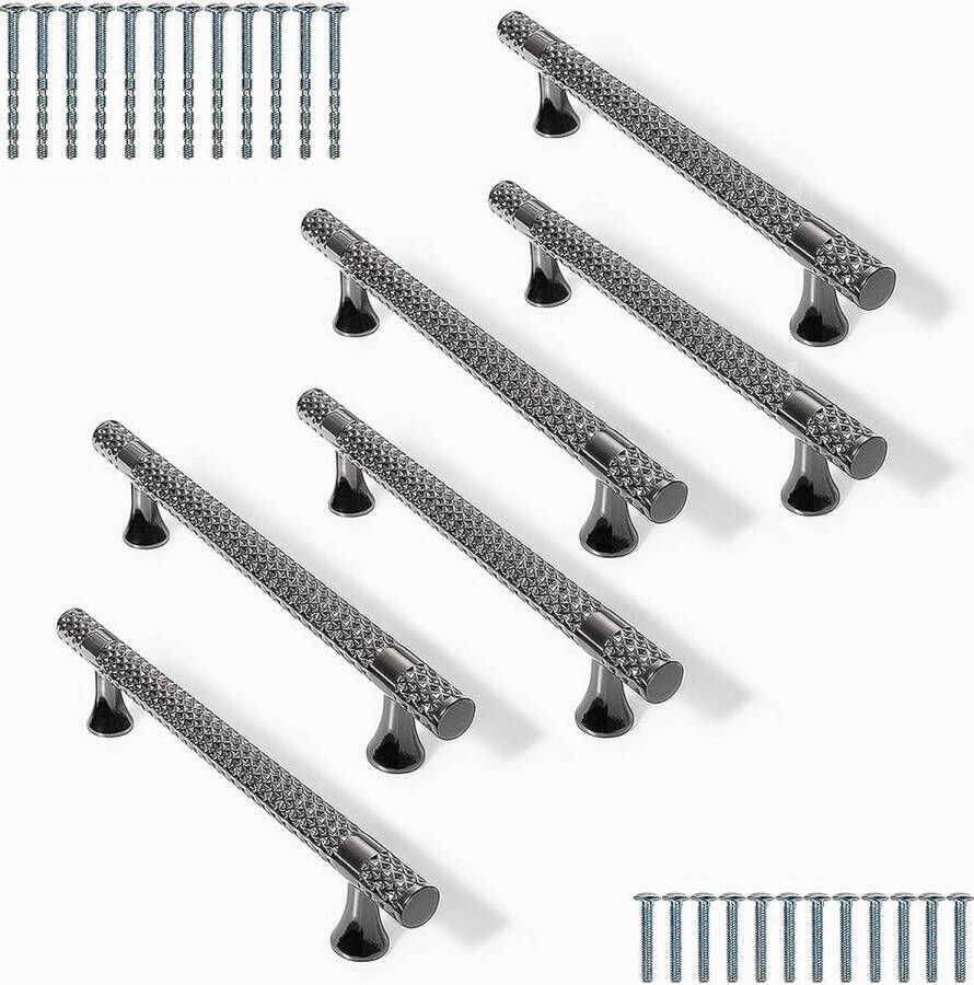6 stuks handgrepen voor keukenkasten kastgrepen 128 mm gatafstand moderne grijze meubelgrepen zinklegering stanggrepen ladekast keukengrepen trekgrepen voor laden kledingkast meubels